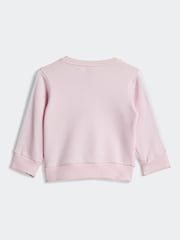 adidas Pink Essentials Tiberio Sweatshirt and Joggers Set Infant Kids - Image 3 of 7