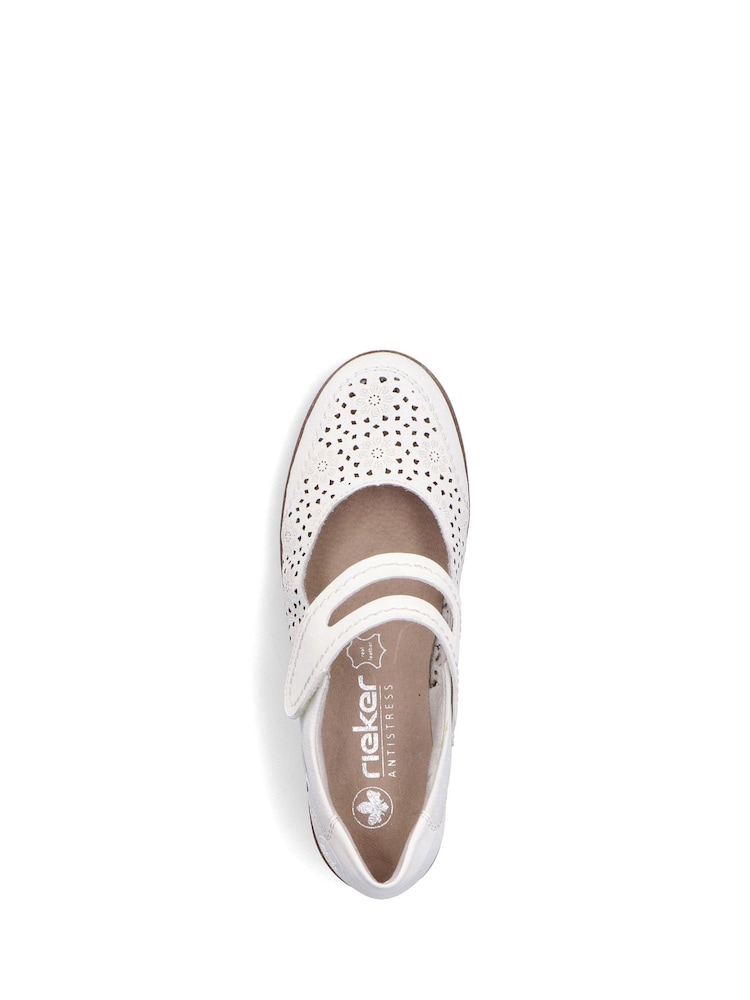 Rieker Womens Hook & Loop White Shoes - Image 4 of 7