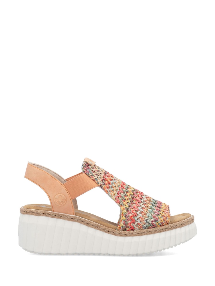 Rieker Multi Womens Elasticated Sandals - Image 2 of 7 Rieker Multi Womens Elasticated Sandals - Image 2 of 7