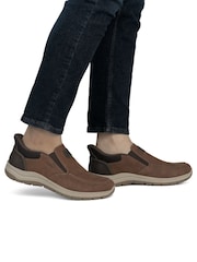 Rieker Mens Brown Shoes Elasticated - Image 1 of 5