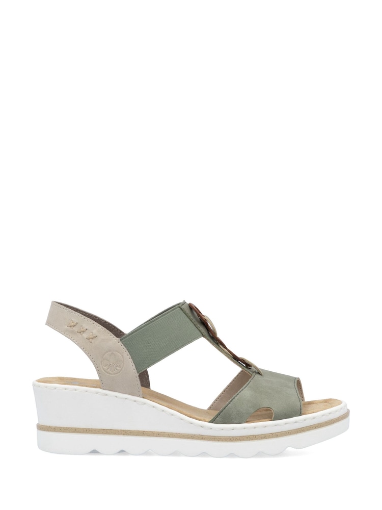 Rieker Womens Green Elasticated Shoes - Image 2 of 4