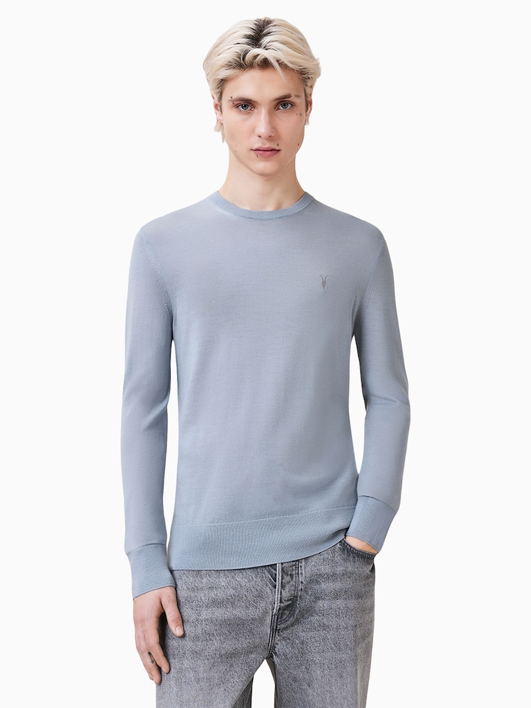Синій - Джемпер Allsaints Mode Merino Crew - Image 1 of 8
