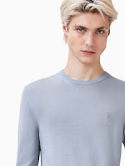 Синій - Джемпер Allsaints Mode Merino Crew - Image 2 of 8