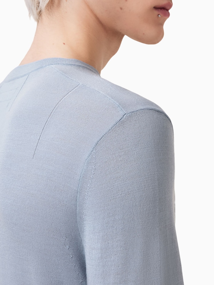 Синій - Джемпер Allsaints Mode Merino Crew - Image 4 of 8