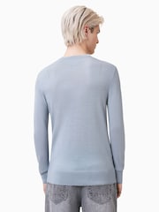 Синій - Джемпер Allsaints Mode Merino Crew - Image 6 of 8