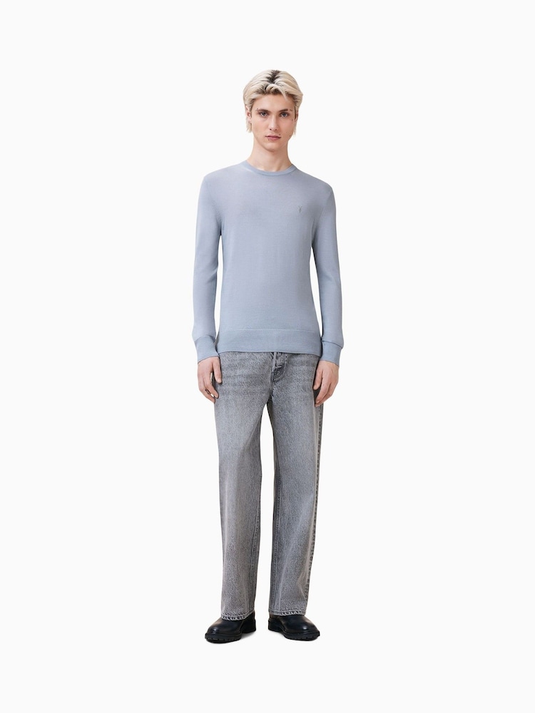Синій - Джемпер Allsaints Mode Merino Crew - Image 7 of 8