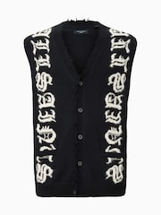 AllSaints Black Scripture Tank - Image 8 of 8