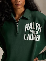 Polo Ralph Lauren Green Knit Half Zip Sweatshirt - Image 4 of 5