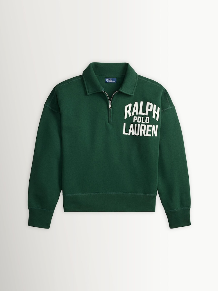 Polo Ralph Lauren Green Knit Half Zip Sweatshirt - Image 5 of 5 Polo Ralph Lauren Green Knit Half Zip Sweatshirt - Image 5 of 5