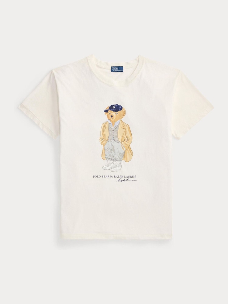 Polo Ralph Lauren White Knit T-Shirt - Image 5 of 5