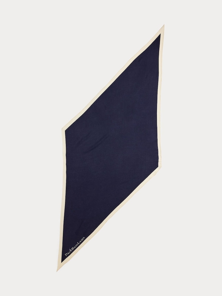 Polo Ralph Lauren Blue Logo Diamond Scarf - Image 2 of 3