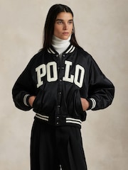 Polo Ralph Lauren Black Woven Bomber Jacket - Image 1 of 5