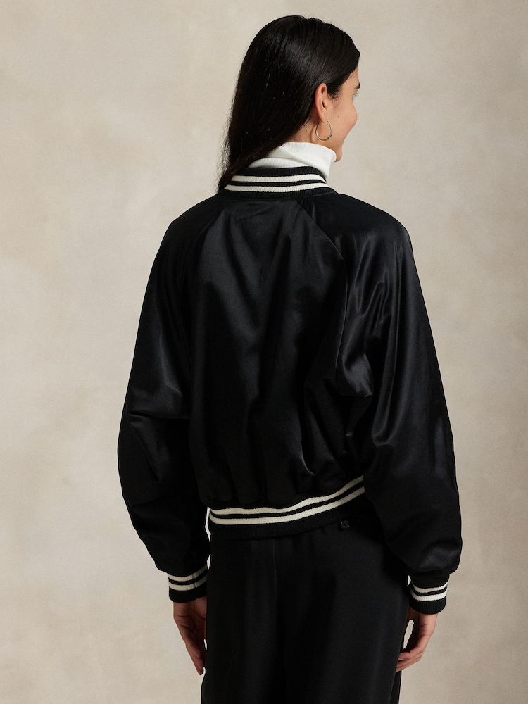Polo Ralph Lauren Black Woven Bomber Jacket - Image 2 of 5