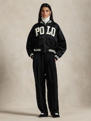 Polo Ralph Lauren Black Woven Bomber Jacket - Image 3 of 5
