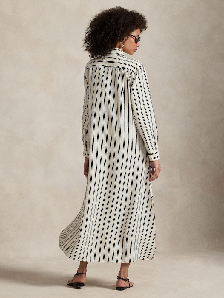 Polo Ralph Lauren White Woven Shirt Dress - Image 2 of 7