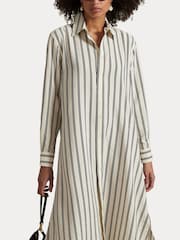 Polo Ralph Lauren White Woven Shirt Dress - Image 6 of 7