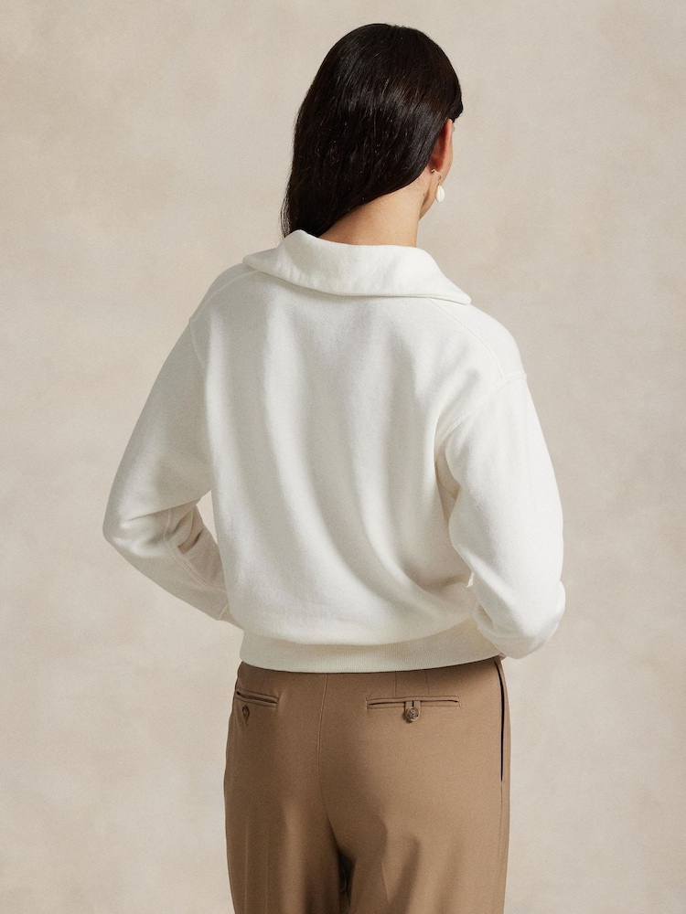Polo Ralph Lauren White Knit Sweatshirt - Image 2 of 7 Polo Ralph Lauren White Knit Sweatshirt - Image 2 of 7