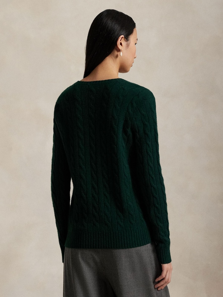 Polo Ralph Lauren Green Kimberly Long Sleeve Pullover Jumper - Image 2 of 4 Polo Ralph Lauren Green Kimberly Long Sleeve Pullover Jumper - Image 2 of 4