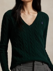 Polo Ralph Lauren Green Kimberly Long Sleeve Pullover Jumper - Image 3 of 4