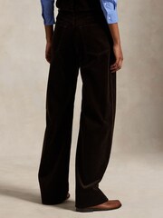 Polo Ralph Lauren Brown Woven Wide Leg Trouser - Image 2 of 4