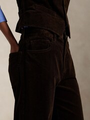Polo Ralph Lauren Brown Woven Wide Leg Trouser - Image 3 of 4