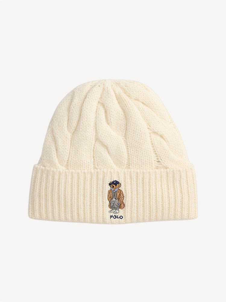Polo Ralph Lauren Cream Fall Bear Hat - Image 1 of 2