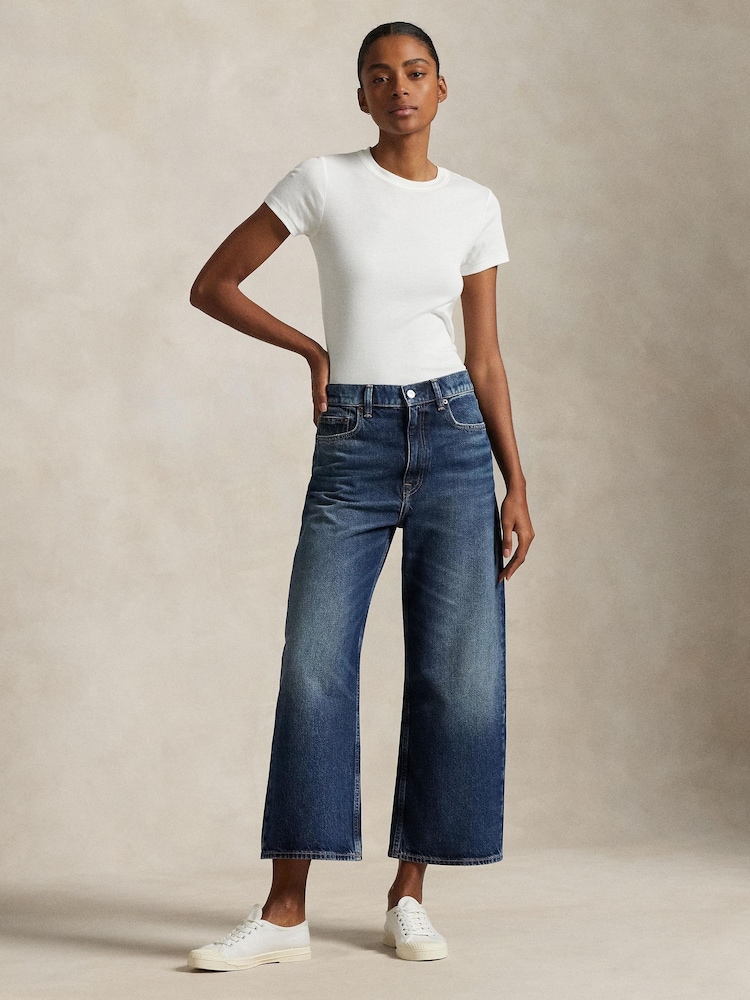Polo Ralph Lauren Blue Ankle Wide Jeans - Image 1 of 5