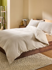 MADE.COM Natural Oatmeal Waffle Duvet Cover and Pillowcase Set - Image 1 of 5