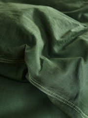 MADE.COM Forest Green Textured Duvet Cover and Pillowcase Set - Image 3 of 6