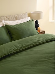 MADE.COM Forest Green Textured Duvet Cover and Pillowcase Set - Image 4 of 6