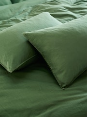 MADE.COM Forest Green Textured Duvet Cover and Pillowcase Set - Image 5 of 6