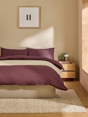 MADE.COM Chocolate Brown Textured Duvet Cover and Pillowcase Set - Image 1 of 6