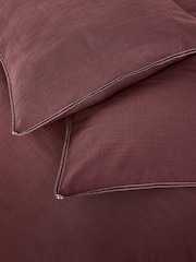 MADE.COM Chocolate Brown Textured Duvet Cover and Pillowcase Set - Image 2 of 6