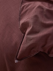 MADE.COM Chocolate Brown Textured Duvet Cover and Pillowcase Set - Image 3 of 6