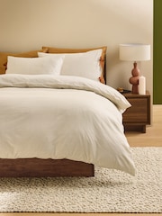 MADE.COM Natural Ansel Stripe 100% Cotton Duvet Cover and Pillowcase Set - Image 2 of 5