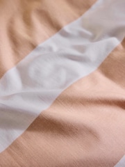 MADE.COM Clay Pink Donni Wide Stripe 100% Cotton Duvet Cover and Pillowcase Set - Image 3 of 4