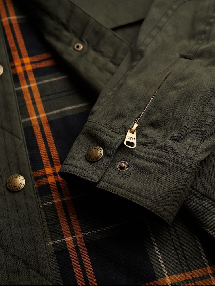 Superdry Green Wax Jacket - Image 7 of 7 Superdry Green Wax Jacket - Image 7 of 7