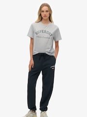 Superdry Blue ATH Essential Boyfriend Joggers - Image 1 of 6