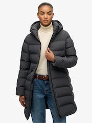 Superdry Grey City Mid Padded Jacket - Image 3 of 7