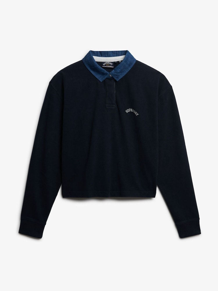 Superdry Blue Athletic Essentials Graphic Shirt - Image 1 of 2