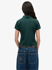 Superdry Green Ath Essential Graphic Polo Shirt - Image 2 of 3