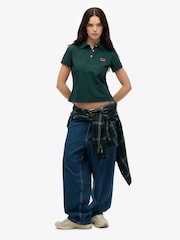 Superdry Green Ath Essential Graphic Polo Shirt - Image 3 of 3