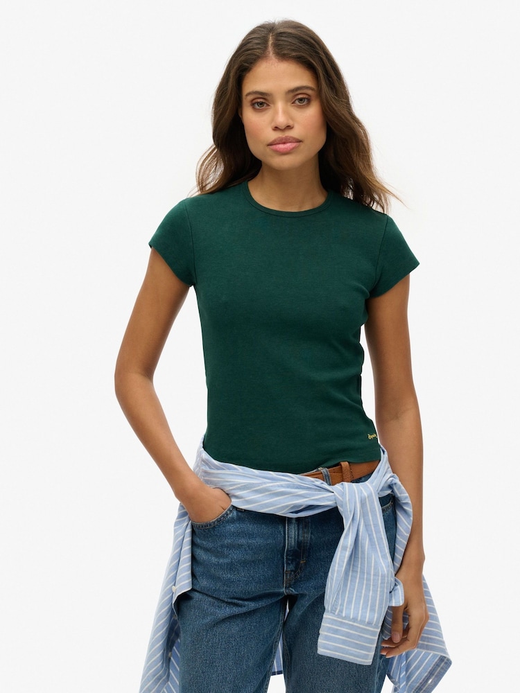 Superdry Green Athletic Essential T-Shirt - Image 1 of 5