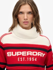 Superdry Red Apres Ski Roll Neck Jumper - Image 5 of 5