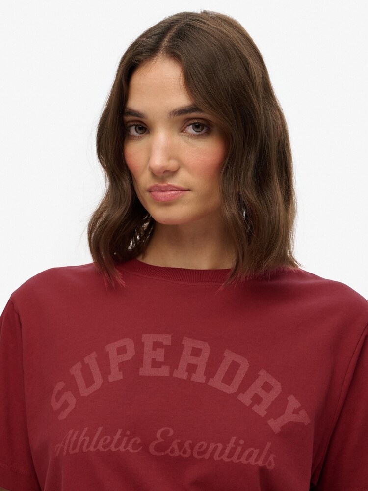 Superdry Red Athletic Essentials Loose T-Shirt - Image 2 of 5