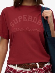 Superdry Red Athletic Essentials Loose T-Shirt - Image 3 of 5