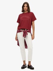 Superdry Red Athletic Essentials Loose T-Shirt - Image 4 of 5