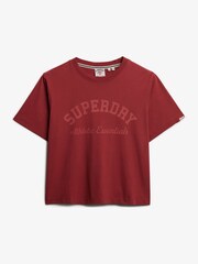Superdry Red Athletic Essentials Loose T-Shirt - Image 5 of 5