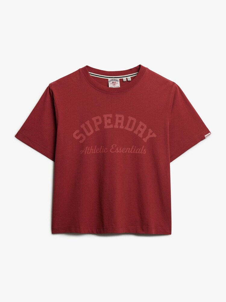 Superdry Red Athletic Essentials Loose T-Shirt - Image 5 of 5