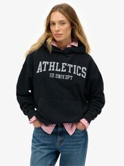 Superdry Blue Athletic Essential Relaxed Hoodies - Image 1 of 5